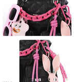 Black& Pink -shoulder cartoon ladies bag