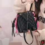 Black& Pink -shoulder cartoon ladies bag