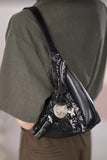 Crescent Moon and Flower Shadow - shoulder diagonal women bag