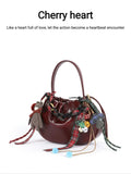 Cherry Heartbeat - Versatile Casual Women's Handheld Single Shoulder Bag