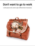 Don't Want to Go to Work- casual printed women's hand-held backpack